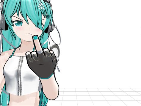 Miku Chan Is Flipping You Off 3 By Frost Paw123 On Deviantart
