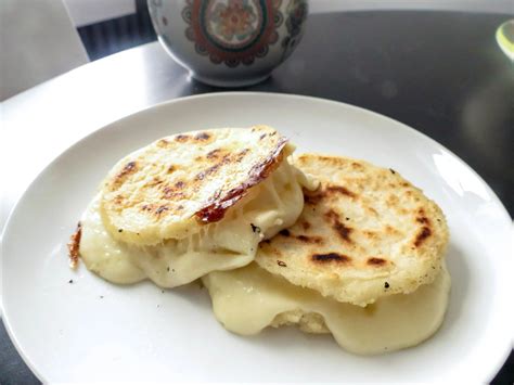 Cheese Stuffed Colombian Style Arepas Recipe — Dishmaps