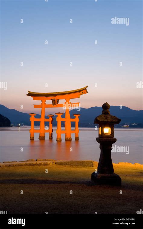 The Famous Vermillion Coloured Floating Torii Gate Itsuku Shima Shrine