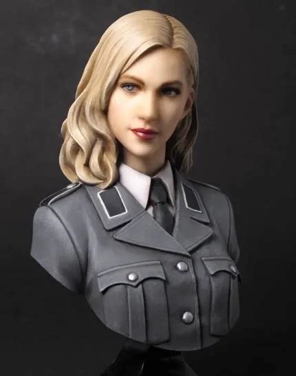 1 6 Scale Resin Bust German Female Officer Figure Model Kit Free Shipping In Model Building Kits