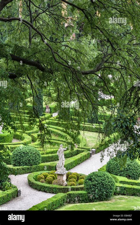 The Renaissance Gardens Of The Giardino Giusti Verona Italy Stock