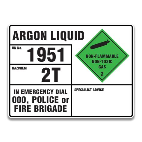 Argon Liquid Sign And Labels Safety Sign And Label