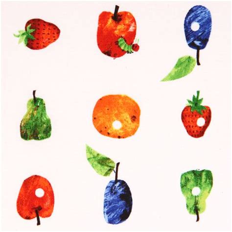 Eric carle, autor und illustrator von die kleine raupe nimmersatt, ist tot. weißer Raupe Nimmersatt Früchte Stoff Andover USA ...
