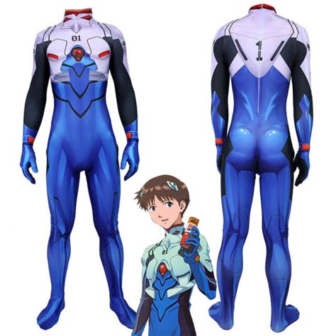 Neon Genesis Evangelion EVA Shinji Ikari Plugsuit Cosplay Bodysuit