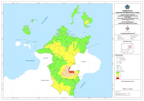 Tata Ruang Kabupaten Minahasa Utara Peta Kelerengan