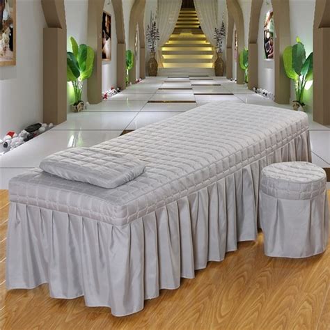 4pcs Beauty Salon Bedding Set Bed Sheets Bedspread Massage Spa Duvet