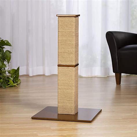 Gemini Tall Square Cat Scratching Post From Prevue Pet Hauspanther