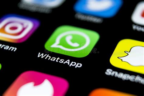 Whatsapp Messenger Application Icon On Apple Iphone X Smartphone Screen