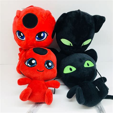 20cm Miraculous Ladybug Cat Plagg And Tikki Noir Plush Toy Plush Pendant