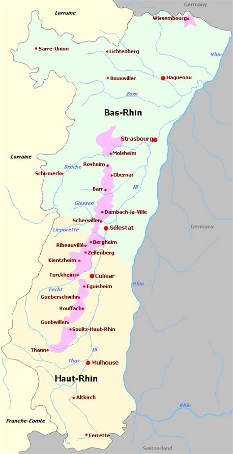 Alsace Germany Map