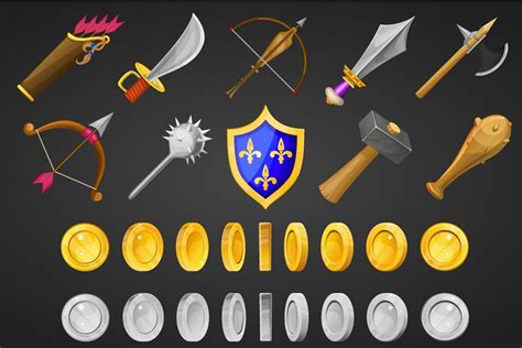 Rpg Game Items Set Custom Designed Graphic Objects ~ Creative Market