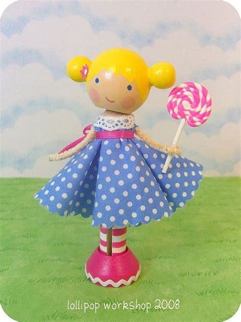 Little Blonde Lollipop Lolli Doll Crafts Dolls Handmade Fairy Dolls