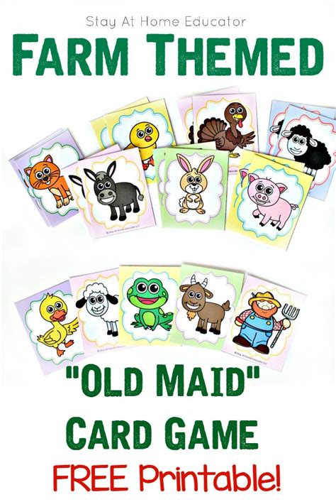 The one closest to you, but still on the same side is the diamond. Farm themed old maid card game for preschoolers teaches visual discrimination and matching ...