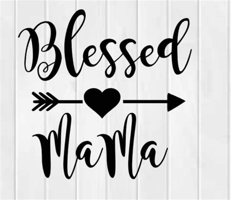 Blessed Mama Svg Dxf  Eps Blessed Mama Design Etsy