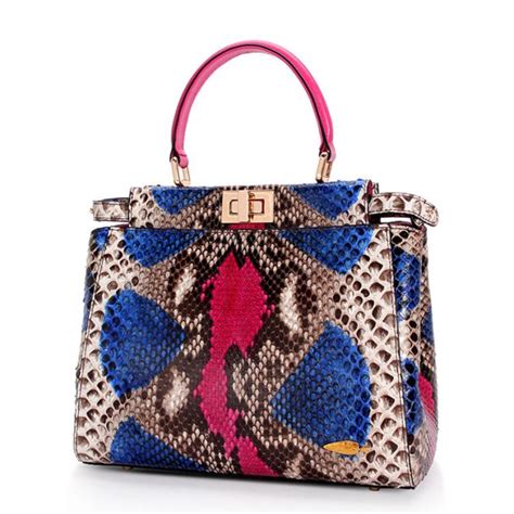 Designer Snakeskin Top Handle Handbag Snakeskin Crossbody Bag
