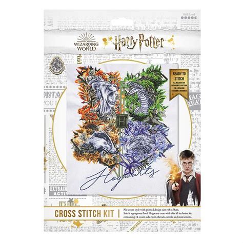 Hogwarts Crests Cross Stitch Kit