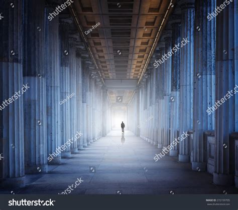 Silhouette Man Walking Into Light Stock Photo Edit Now 272159705