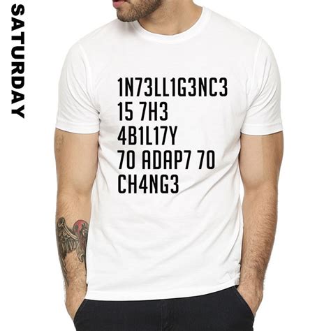 Stephen Hawking Formal Quotes Intelligence Design Funny T Shirt For Men