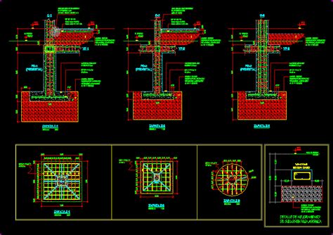 Foundation Footings Various Dwg Plan For Autocad • Designs Cad