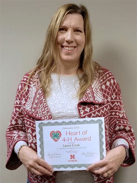 February Heart Of 4 H Volunteer Award — Laura Cook Announce