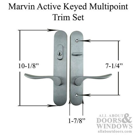 Marvin Active Keyed Multi Point Lock Trim For Hinged Door Matte Black