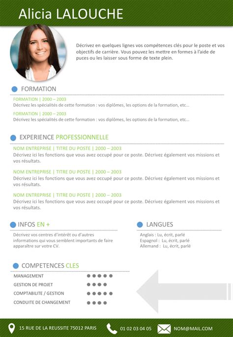 Exemple de CV pour stage gratuit à télécharger
