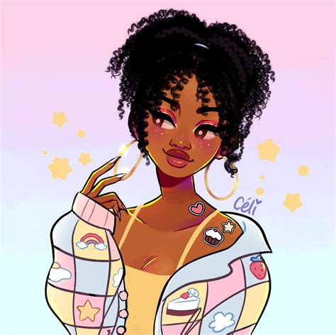 céli 💕 blacktober on twitter 💜 … black cartoon characters black girl cartoon girls