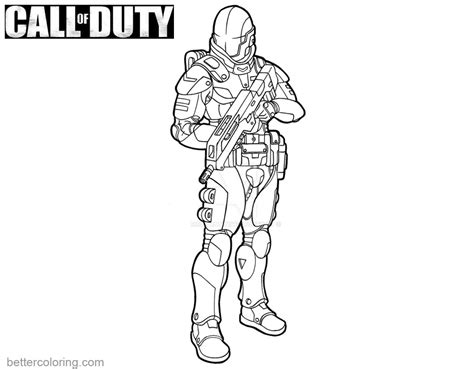 Call Of Duty Coloring Pages Fan Line Art Free Printable Coloring Pages
