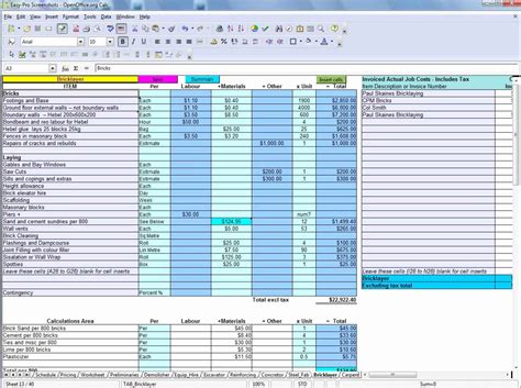 Plumbing Estimating Excel Spreadsheet — Db