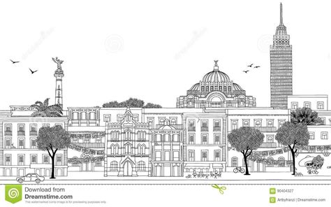 Illustration About Mexico City Mexico Seamless Banner Of The Citys