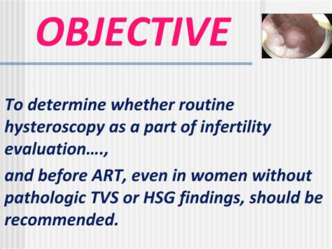 Ppt Role Of Hysteroscopy In Diagnosis And Treatment Of Infertility