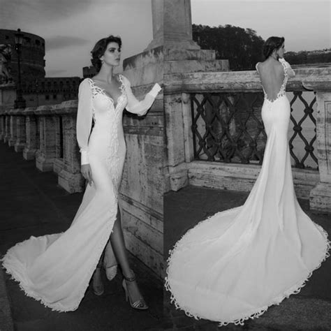 Beautiful vintage frank usher wedding dress ivory size m lace very ornate. Stunning 2016 Julie Vino Mermaid Wedding Dresses Front ...