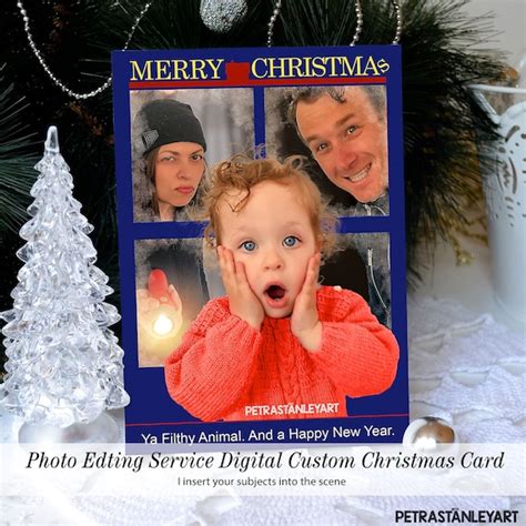 Funny Christmas Card Design Personalized Holiday Card Etsy