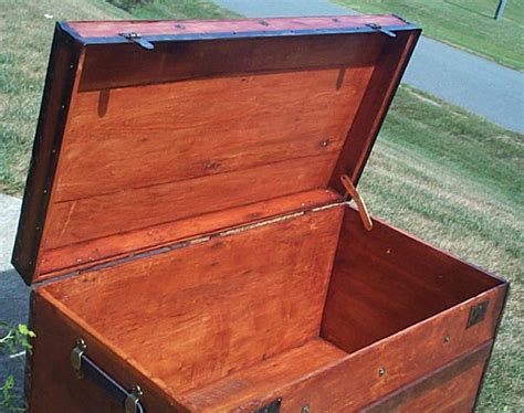 595 Restored Civil War Antique Flat Top Trunk For Sale And Available