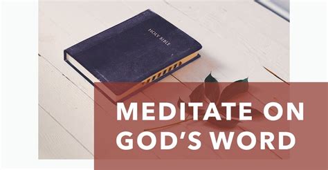 Meditate On Gods Word Meditation S Word Words