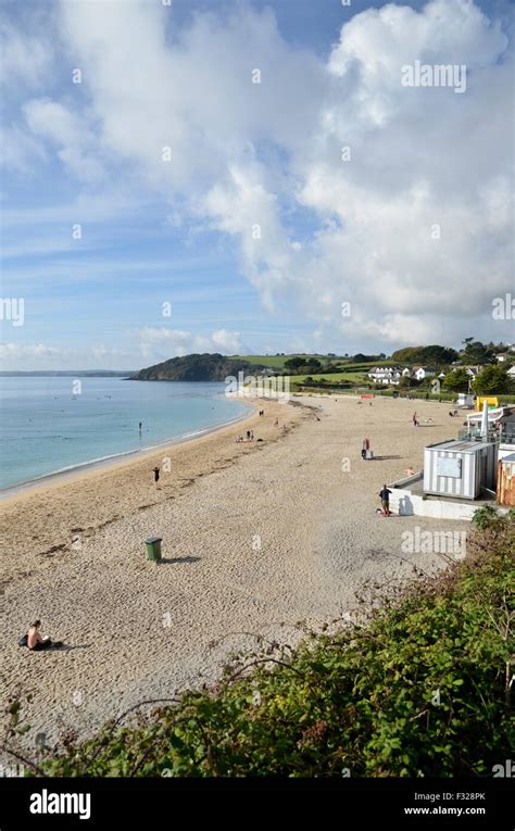 Gyllyngvase Beach Near Falmouth In Cornwall Stock Photo Alamy
