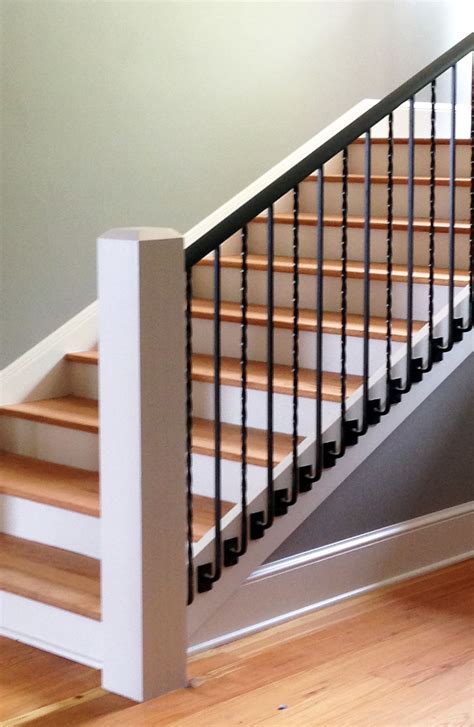 Custom Metal Handrail System With Side Mount Balusters Stair