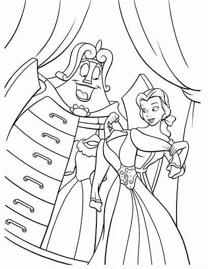 Beast Coloring Beauty Pages Wardrobe Belle Disney