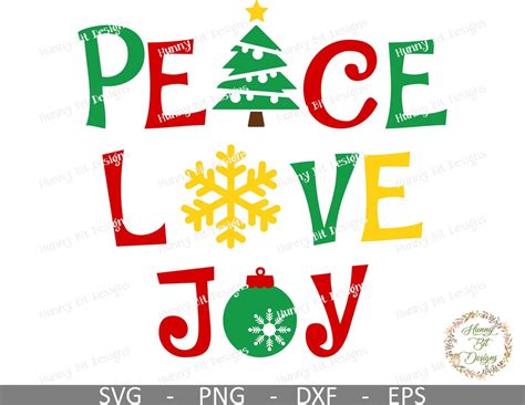 Peace Love Joy Svg Christmas Svg Christmas Shirt Christmas Etsy