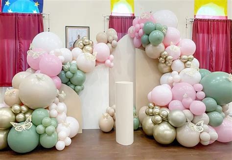 126pieces Sage Olive Green Peach Blush Pink Balloons Balloon Garland