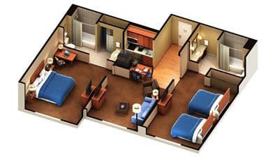 Apply online or schedule a tour of our 2 bedroom floor plans. Homewood Suites by Hilton - One-Bedroom Suites