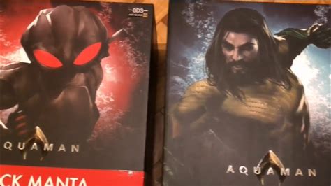 Unboxing Black Manta And Aquaman 110 Iron Studios Youtube