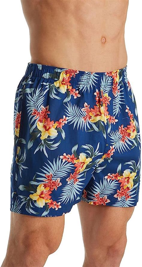 Tommy Bahama Men S Woven Boxer Bering Blue Multi Large Floral Small