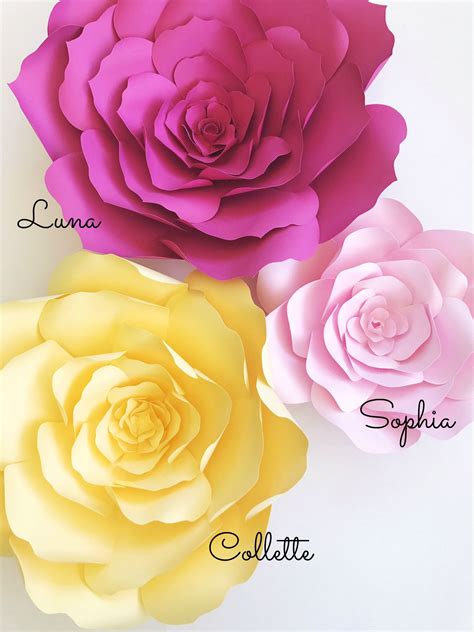 Paper Flower Template Sale 25 Off Paperflora Giant Paper Roses