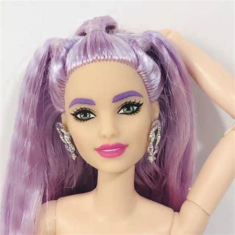 Nude Hybrid Barbie Doll Made To Move Body Extra Head Gorgeous Face