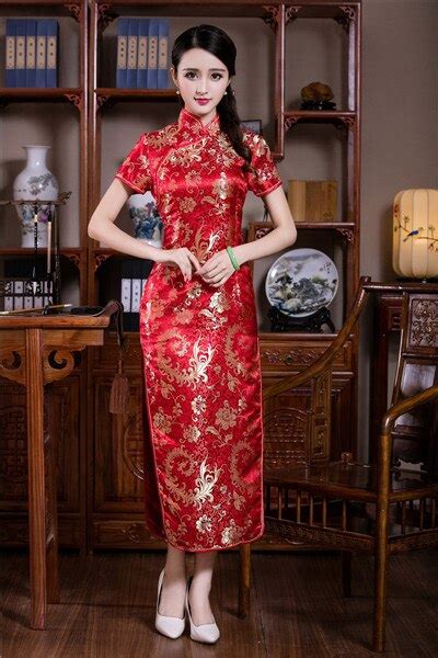 Buy New Hot Sale Elegant White Satin Mandarin Collar Cheongsam Chinese