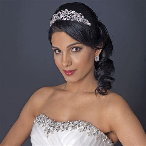 Gorgeous Swarovski Crystal Swirl Bridal Tiara Headpiece La Bella