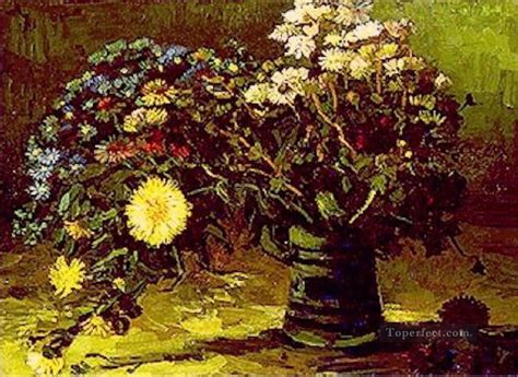 Nowadays, attractive vases are utilized to hold blossoms in them. Vase with Daisies Vincent van Gogh Impressionism Flowers ...