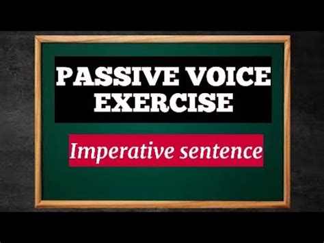 We did not find results for: Imperative sentence passive voice exercise - YouTube