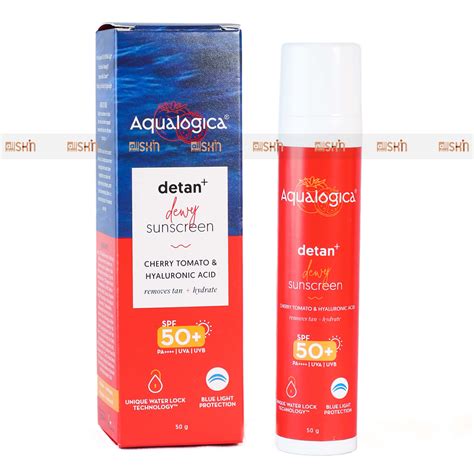 Aqualogica Detan Dewy Sunscreen Spf 50 50 Gm All About Skin